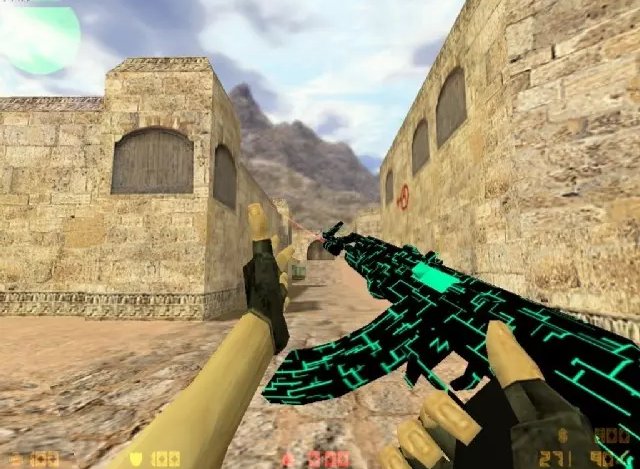 Модель AK-47 «Neon Electro» для CS 1.6