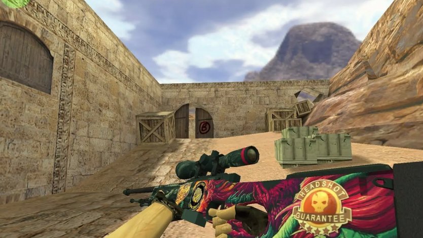 Модель HD AWP «Hyper Beast» с наклейками для CS 1.6 Модель HD AWP «Hyper Beast» с наклейками для CS 1.6