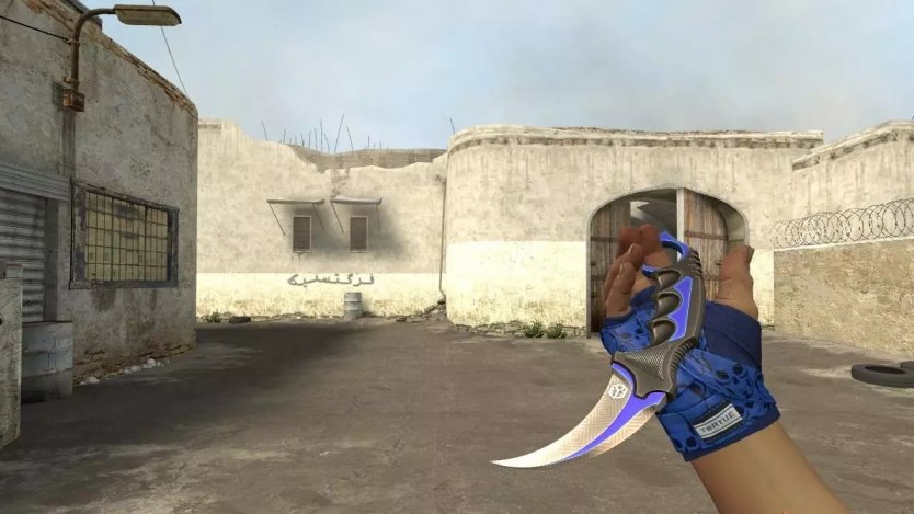 Модель ножа «Karambit | Automatic Blue» для CSS