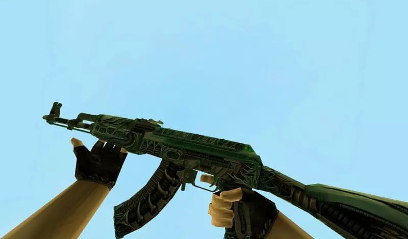 Модель HD AK-47 «Xenomorf» с анимацией осмотра для CS 1.6