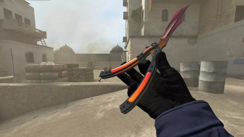 Модель ножа «Butterfly Knife | Fade» для CSS