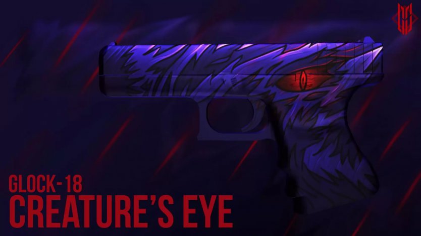 Модель HD Glock «Creatures Eye» с анимацией осмотра для CS 1.6