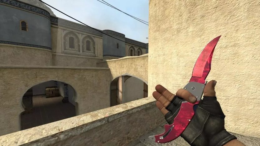 Модель ножа «Falchion | Doppler Ruby» для CSS