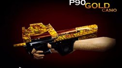 Модель P90 «Golden Camo»-«Золотой камуфляж» для CS 1.6