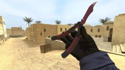 Модель ножа «Butterfly Knife | Crimson Web» для CSS