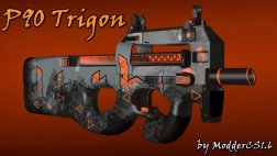 Модель HD P90 «Trigon» с анимацией осмотра для CS 1.6