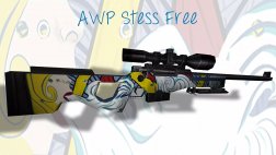 Модель HD AWP «Stress Free» с анимацией осмотра для CS 1.6