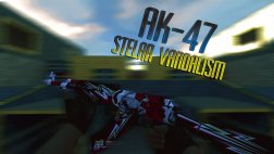 Модель AK-47 «Stelar Vandalism» с анимацией осмотра для CS 1.6