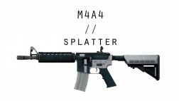 Модель M4A4 «Splatter — Брызги» для CS 1.6