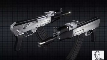 Модель AK-47 «Silver Compact» для CS 1.6