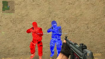 Красно-синие модели игроков для CSS