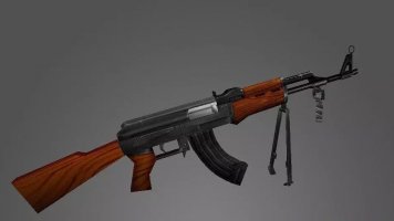 Модель AK-47 с подставкой для CS 1.6