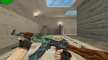 Модель HD AK-47 «Огненный змей» с анимацией осмотра для CS 1.6